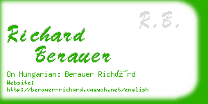 richard berauer business card